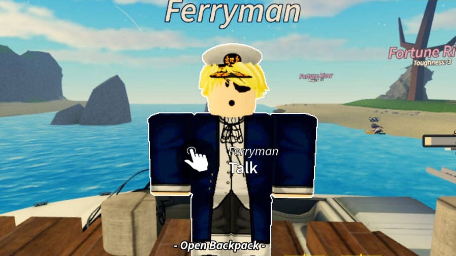 The NPC Ferryman (Image via Roblox)